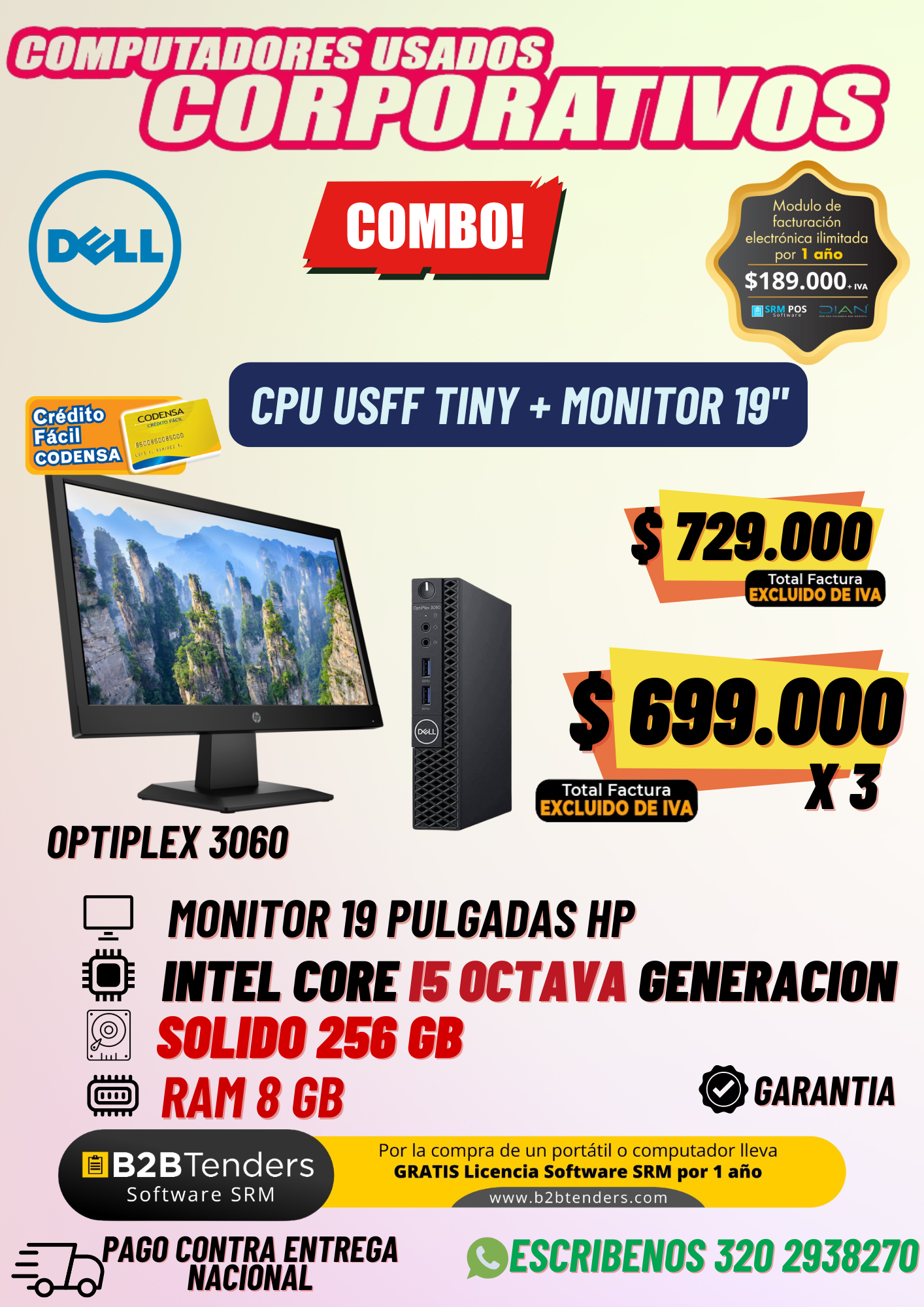 Dell Optiplex 3060 Tiny  INTEL®CORE™ I5 octava